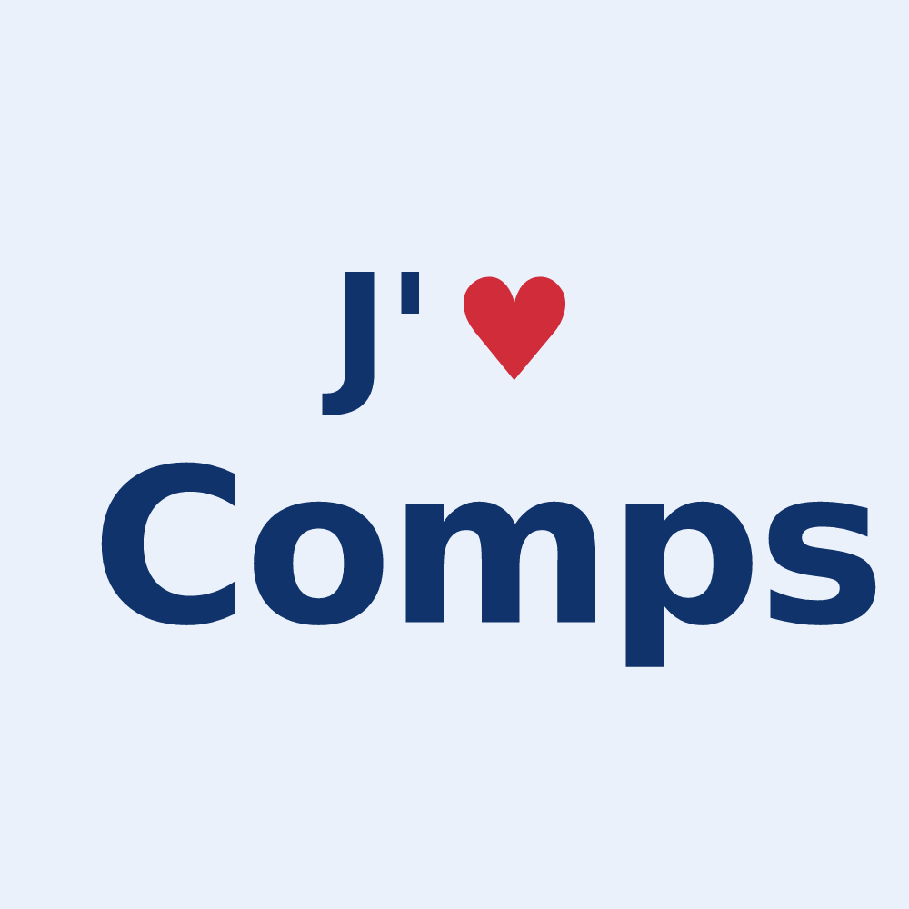 Sticker personnalisé Comps — design J'aime Comps