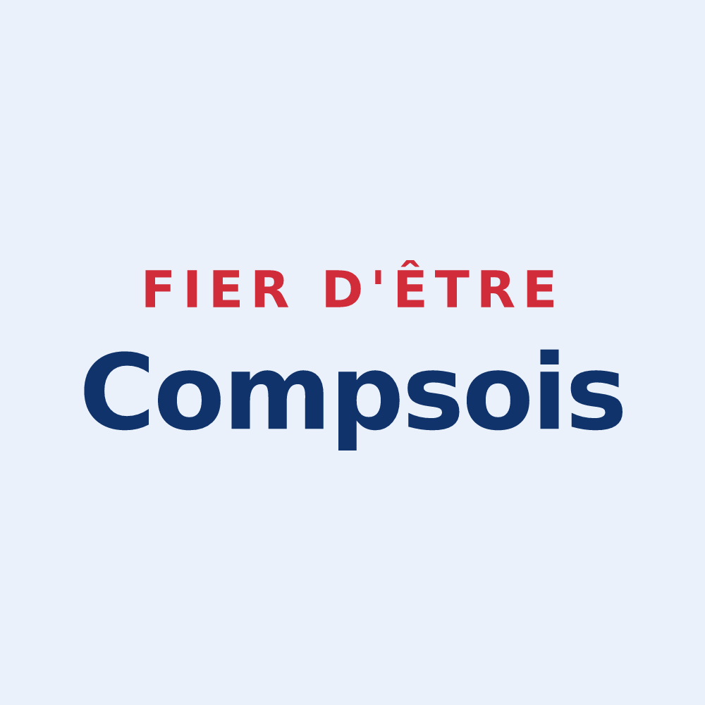 Sticker « Fier d'être Compsois » — design pour Comps
