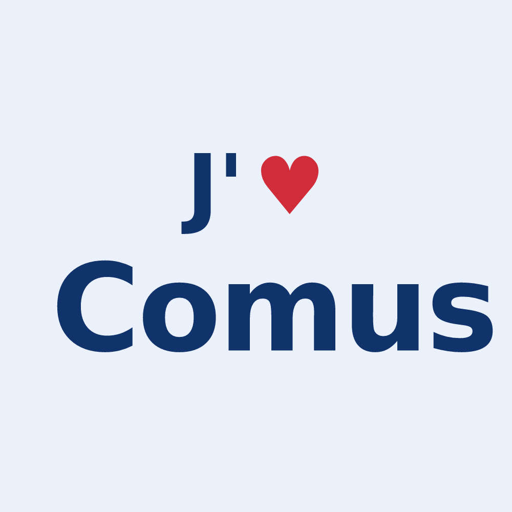 Sticker personnalisé Comus — design J'aime Comus