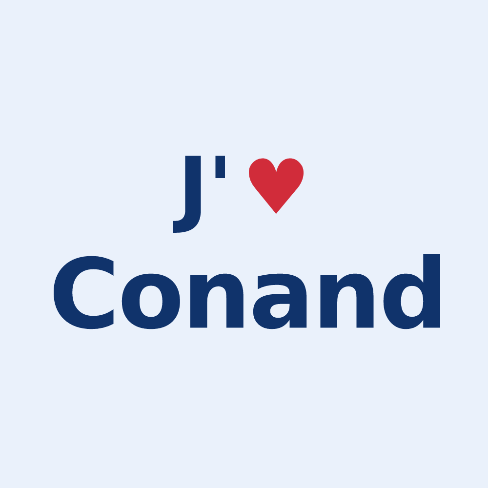 Sticker personnalisé Conand — design J'aime Conand