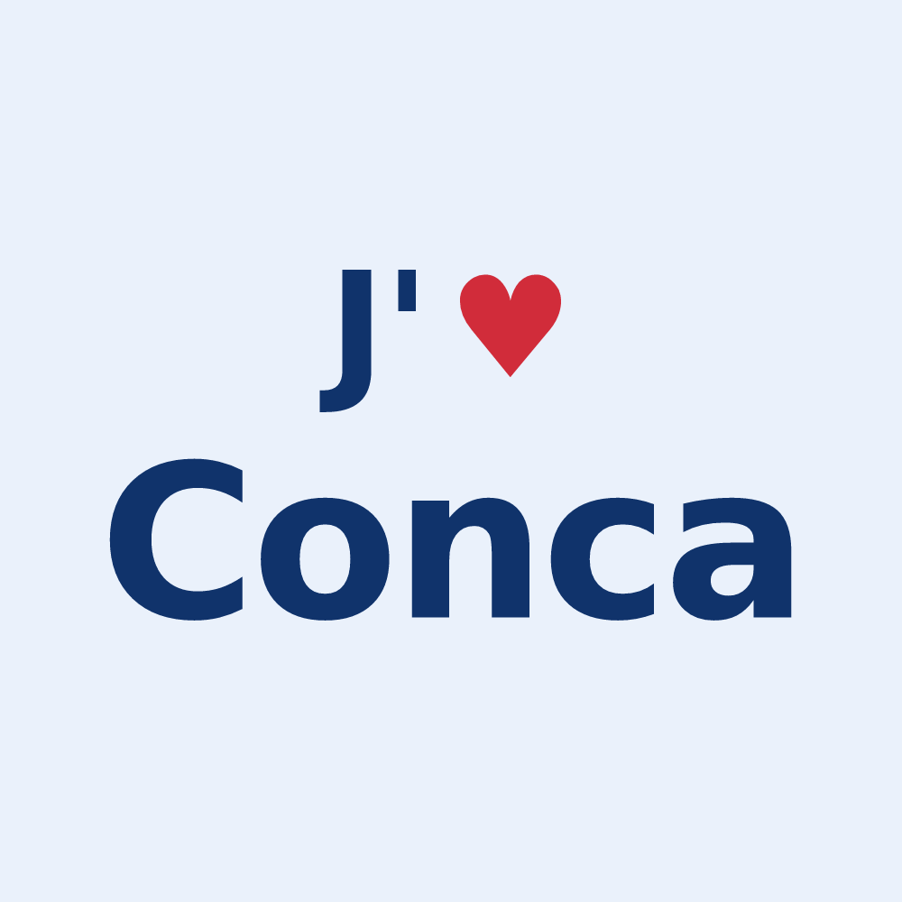Sticker personnalisé Conca — design J'aime Conca