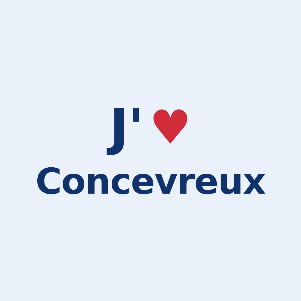 Sticker personnalisé Concevreux — design J'aime Concevreux