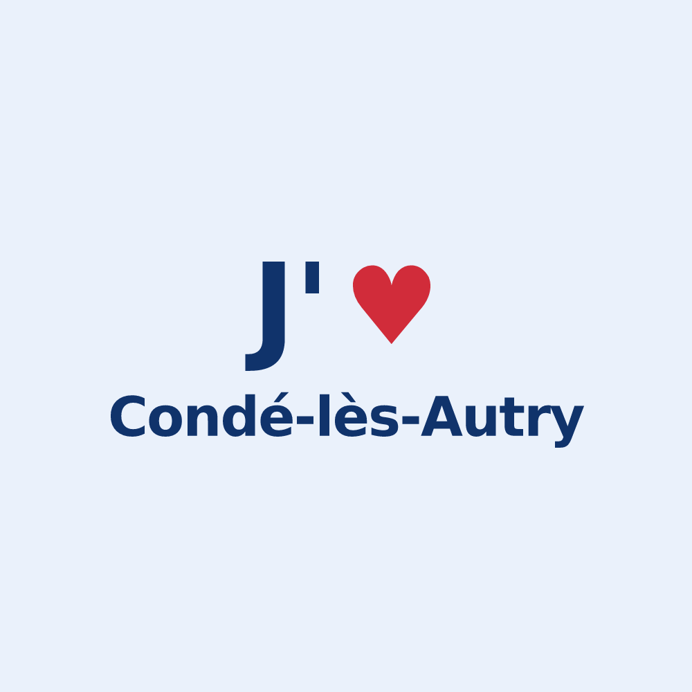 Sticker personnalisé Condé-lès-Autry — design J'aime Condé-lès-Autry