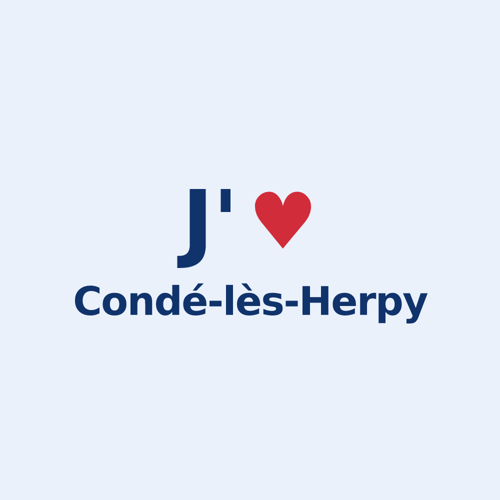 Sticker personnalisé Condé-lès-Herpy — design J'aime Condé-lès-Herpy