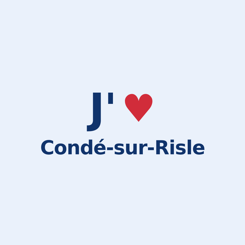 Sticker personnalisé Condé-sur-Risle — design J'aime Condé-sur-Risle