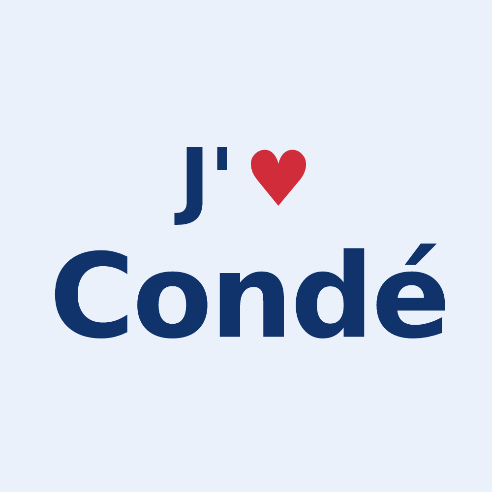 Sticker personnalisé Condé — design J'aime Condé