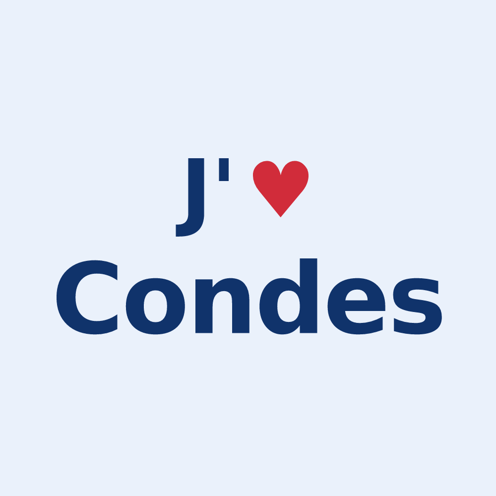 Sticker personnalisé Condes — design J'aime Condes