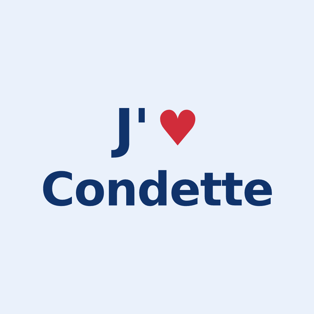 Sticker personnalisé Condette — design J'aime Condette