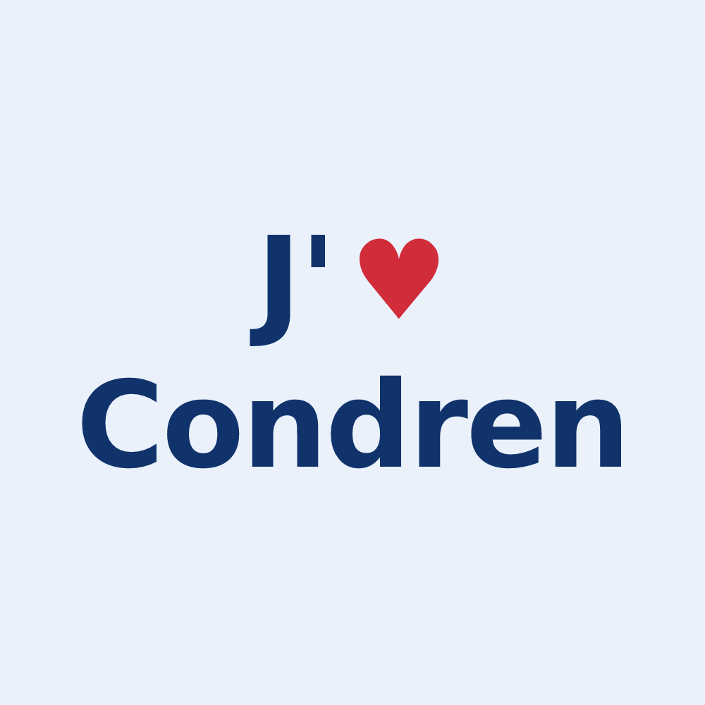Sticker personnalisé Condren — design J'aime Condren