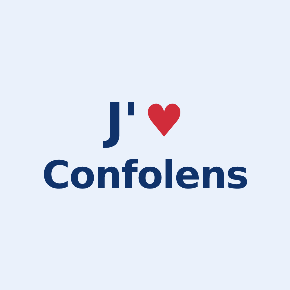 Sticker personnalisé Confolens — design J'aime Confolens