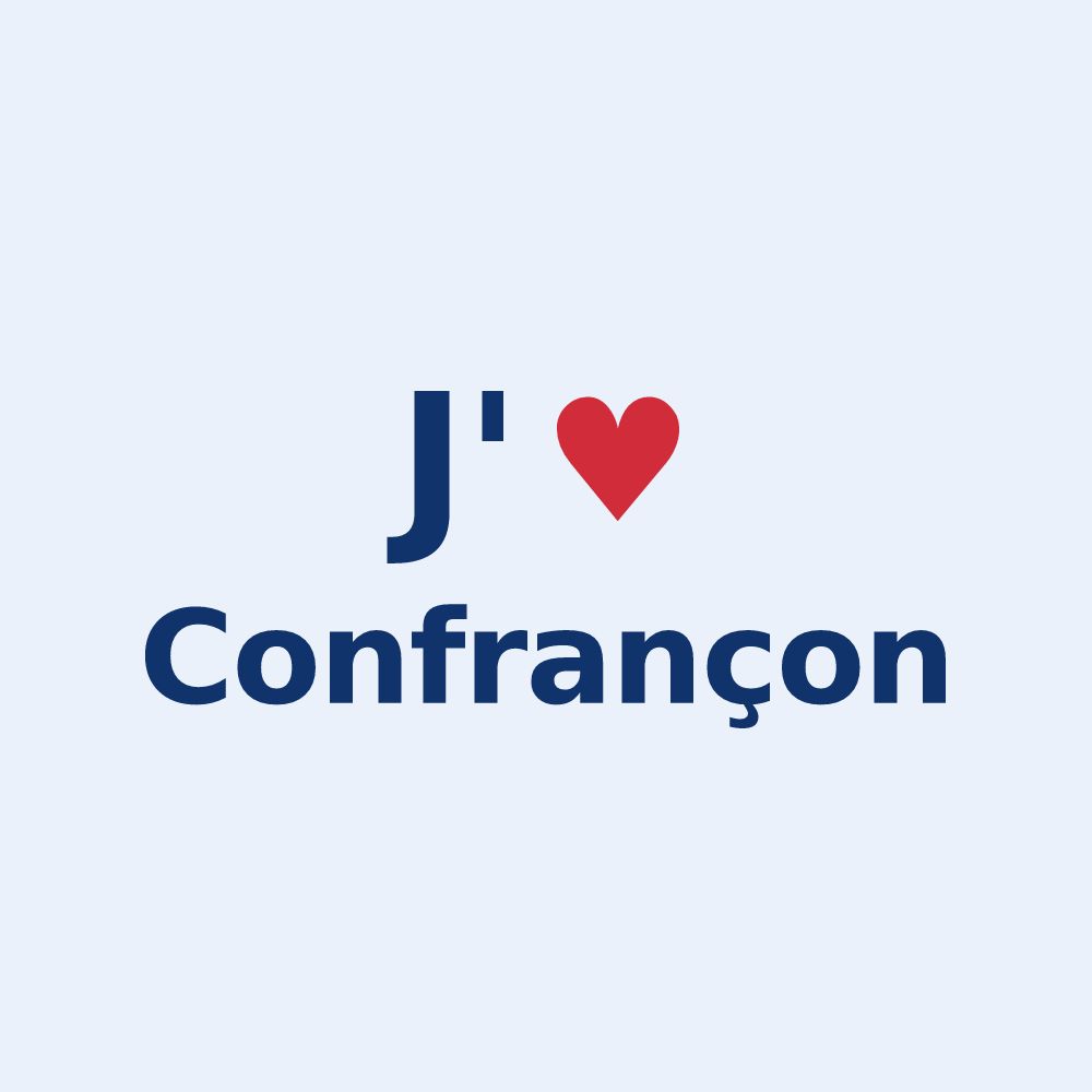 Sticker personnalisé Confrançon — design J'aime Confrançon