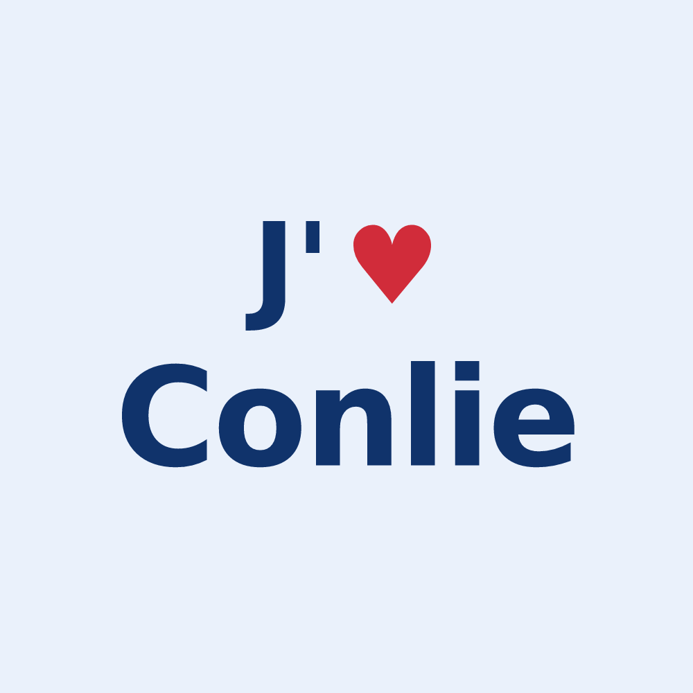 Sticker personnalisé Conlie — design J'aime Conlie