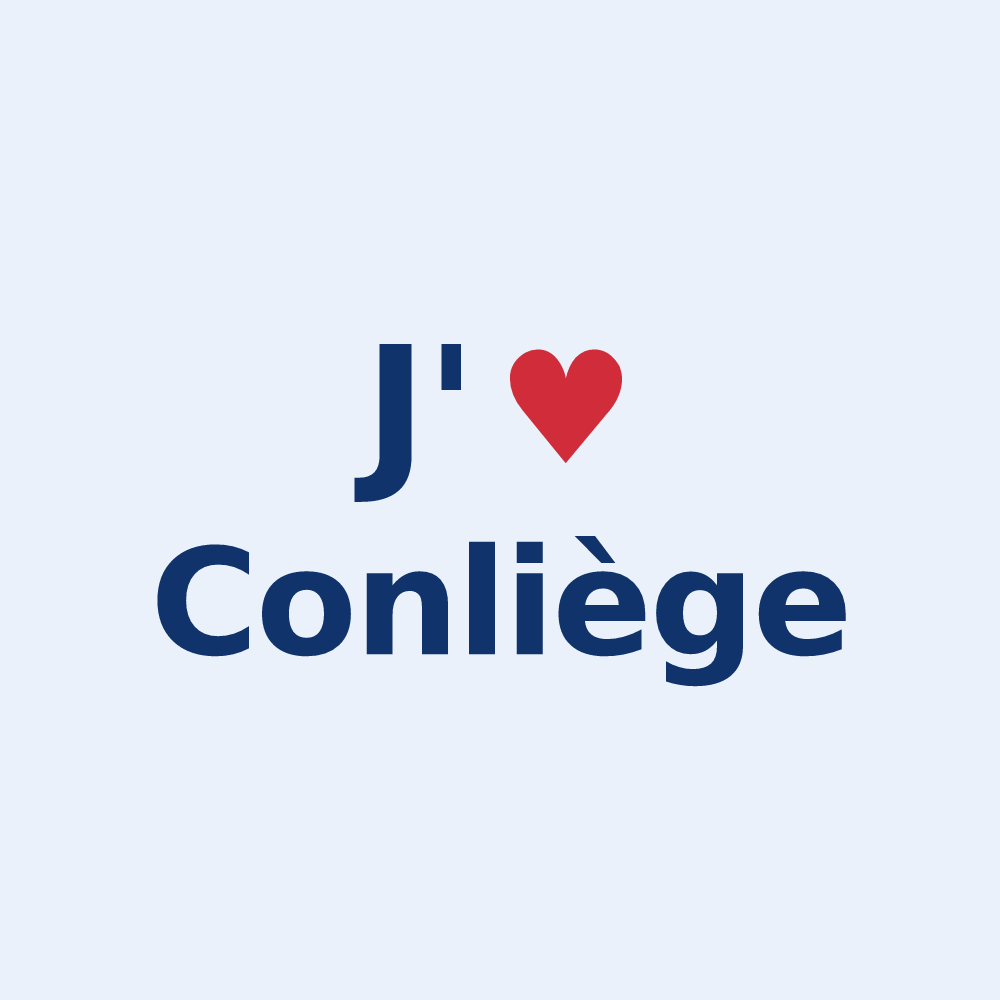 Sticker personnalisé Conliège — design J'aime Conliège