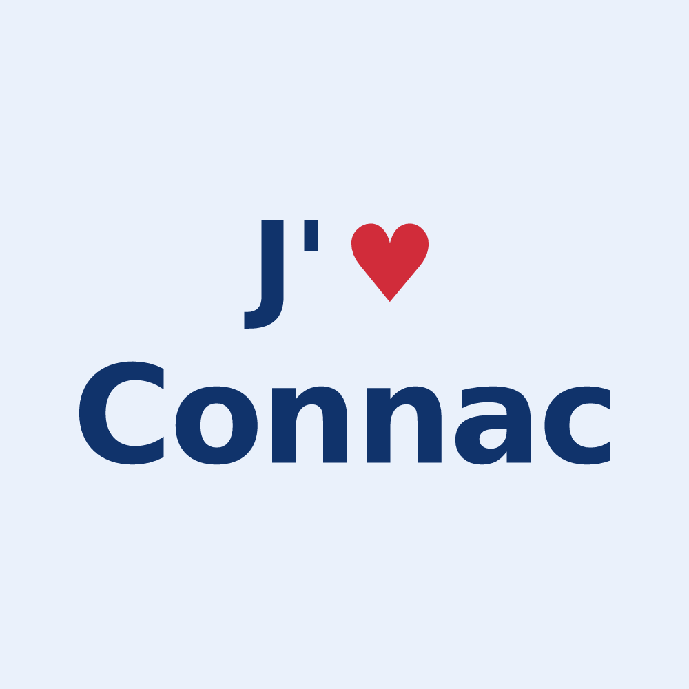 Sticker personnalisé Connac — design J'aime Connac