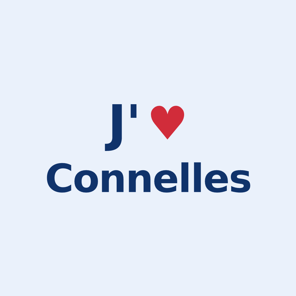 Sticker personnalisé Connelles — design J'aime Connelles