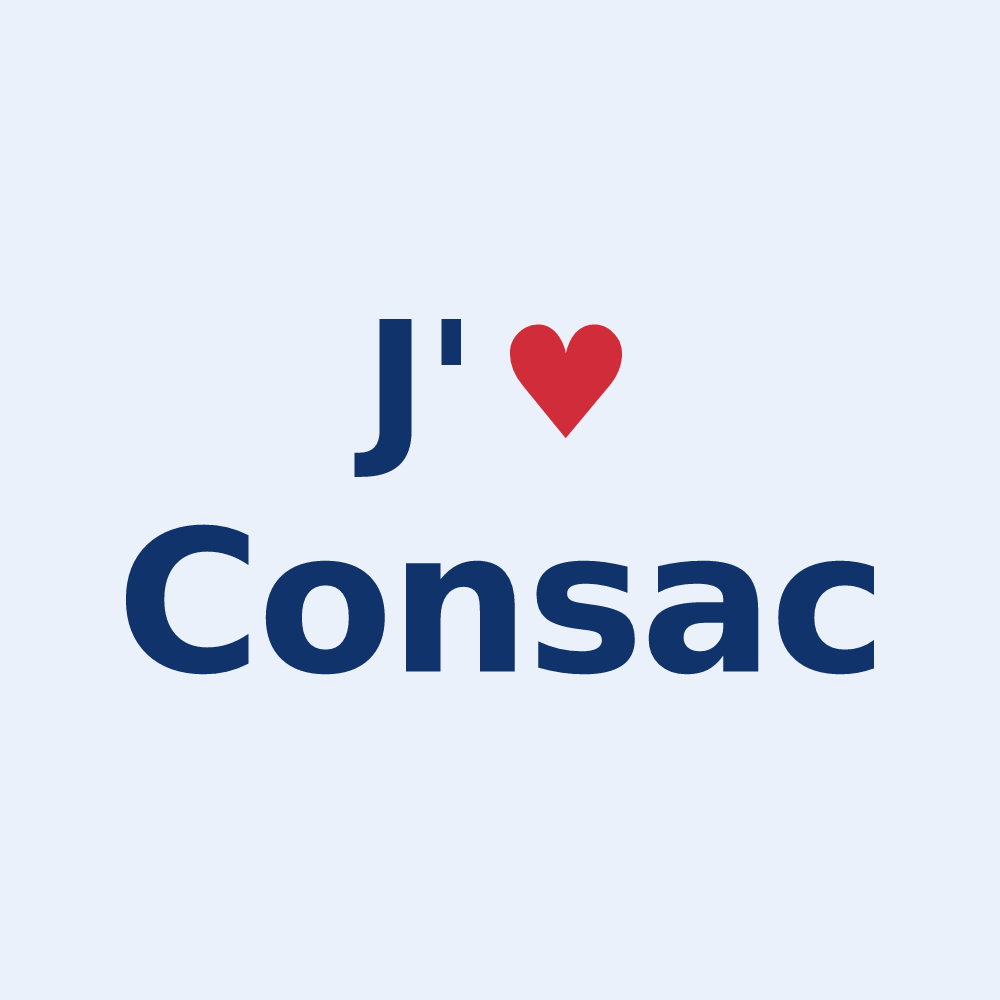 Sticker personnalisé Consac — design J'aime Consac