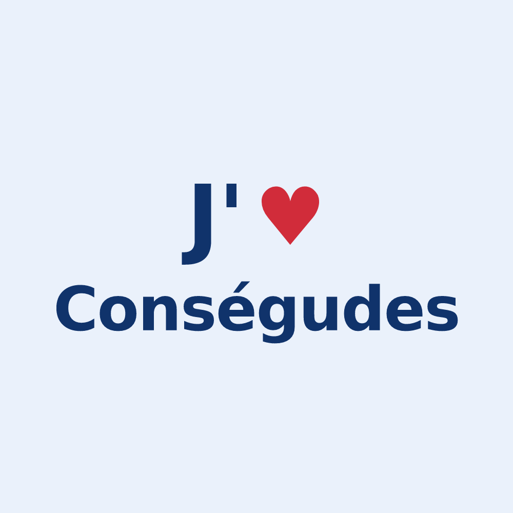 Sticker personnalisé Conségudes — design J'aime Conségudes