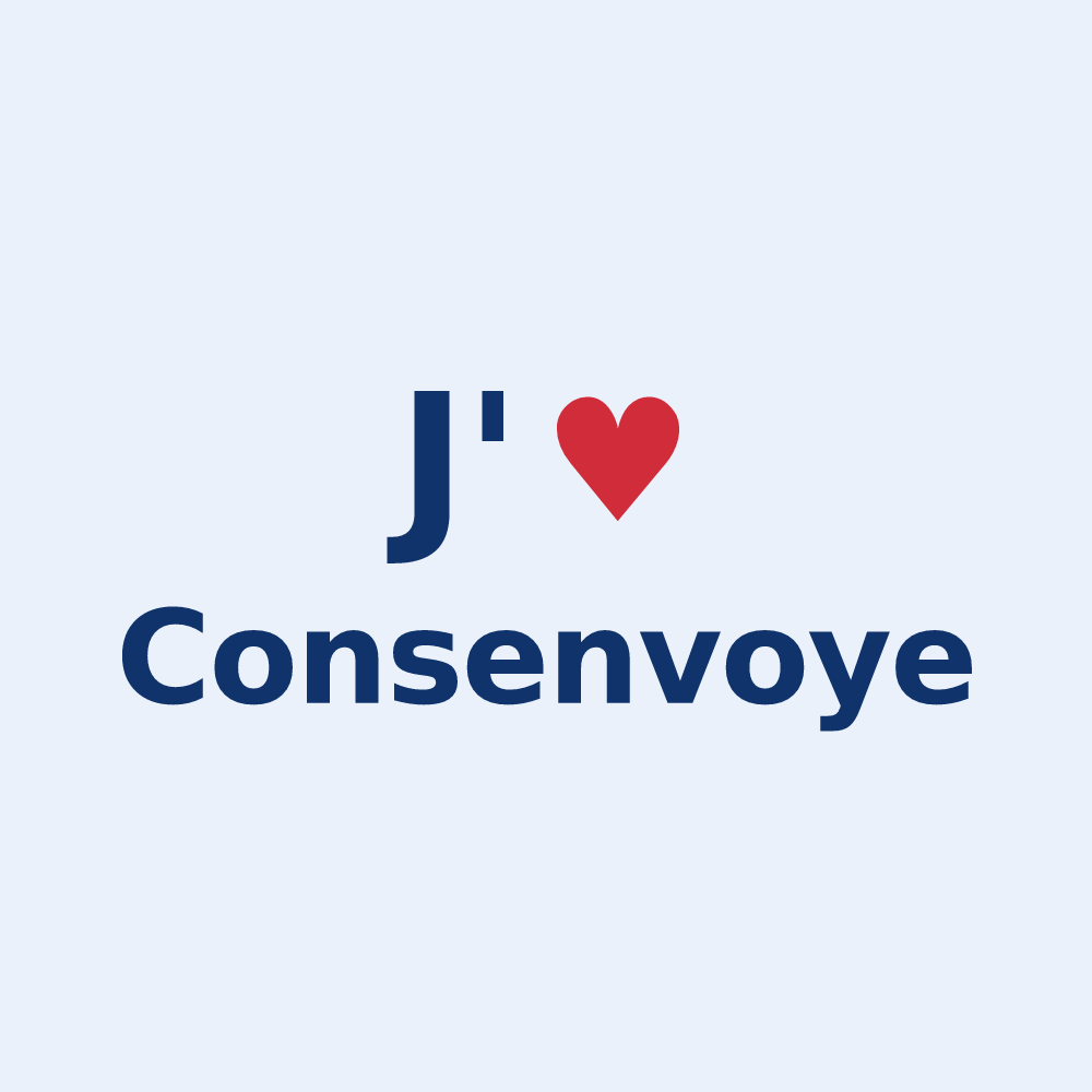 Sticker personnalisé Consenvoye — design J'aime Consenvoye
