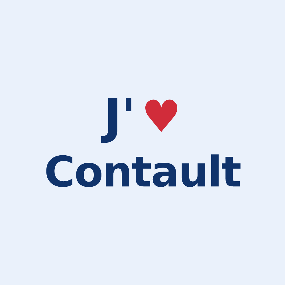 Sticker personnalisé Contault — design J'aime Contault