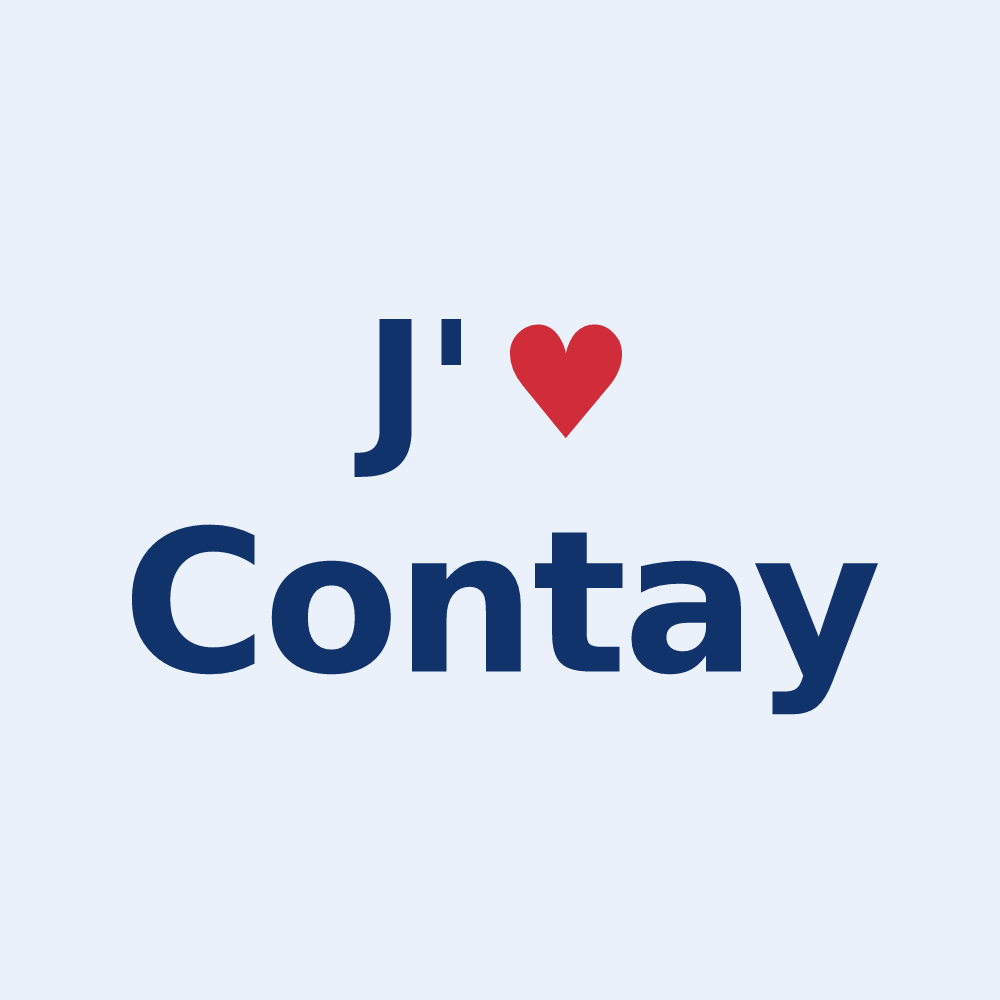 Sticker personnalisé Contay — design J'aime Contay