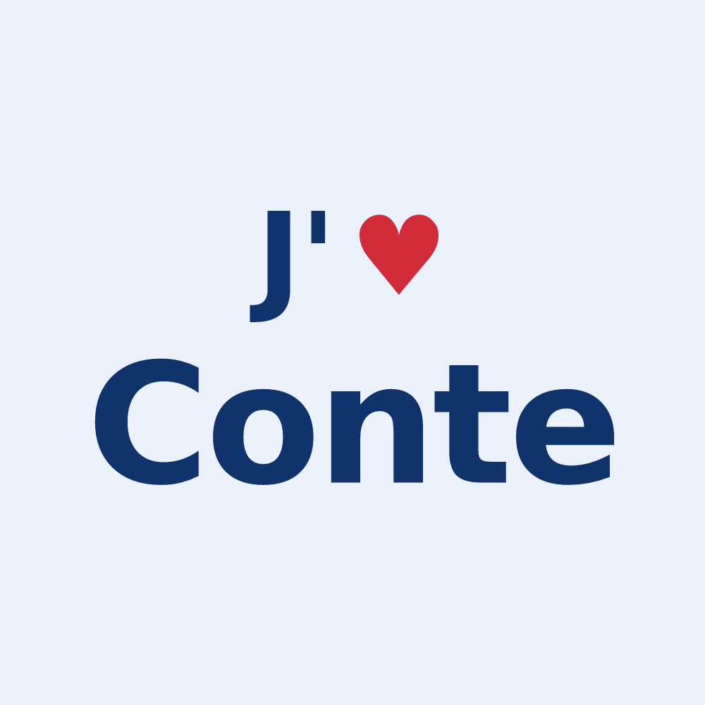 Sticker personnalisé Conte — design J'aime Conte