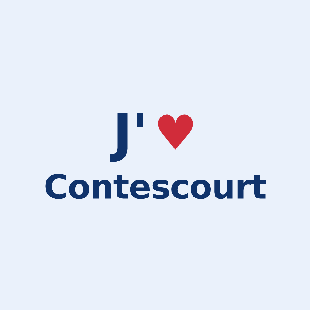 Sticker personnalisé Contescourt — design J'aime Contescourt