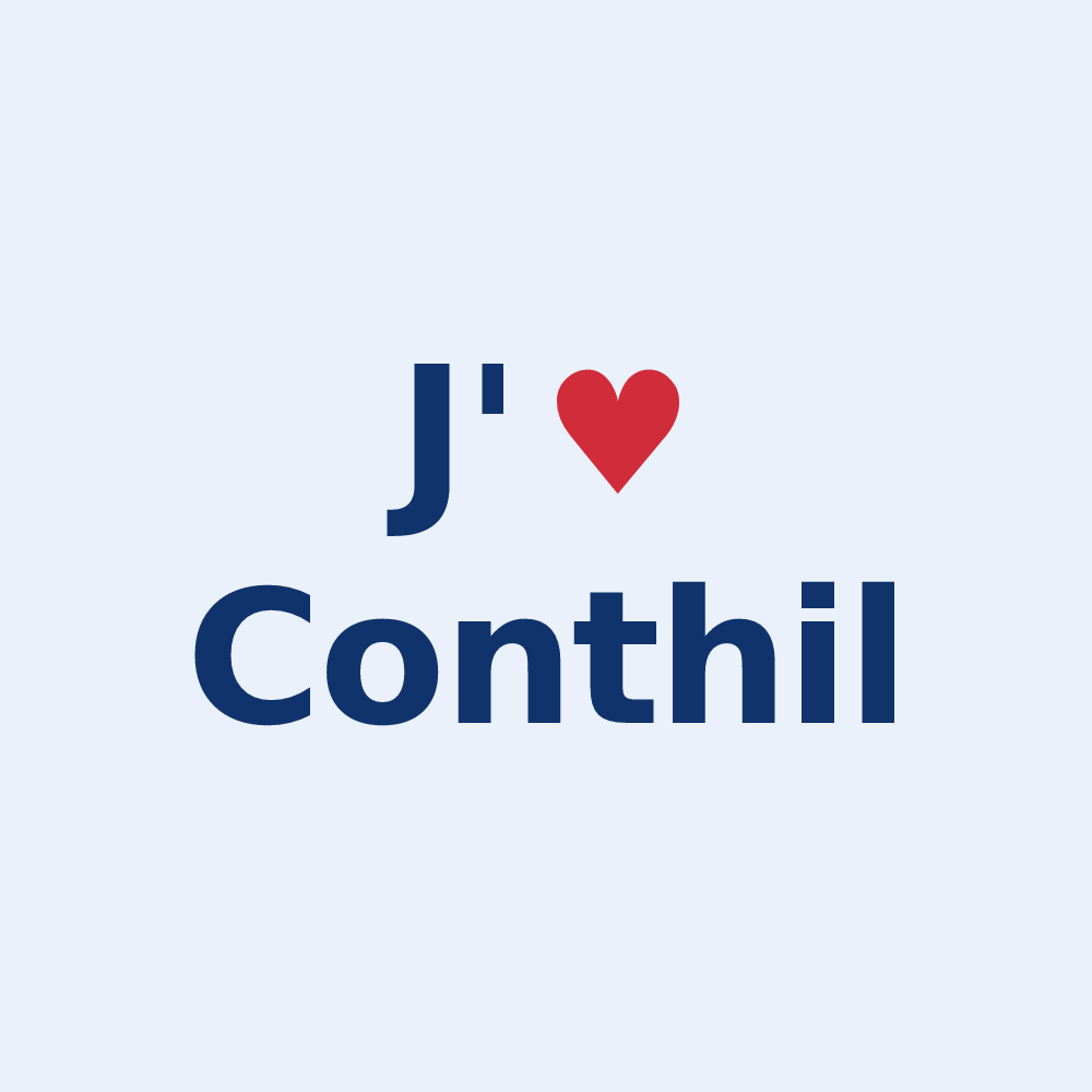 Sticker personnalisé Conthil — design J'aime Conthil