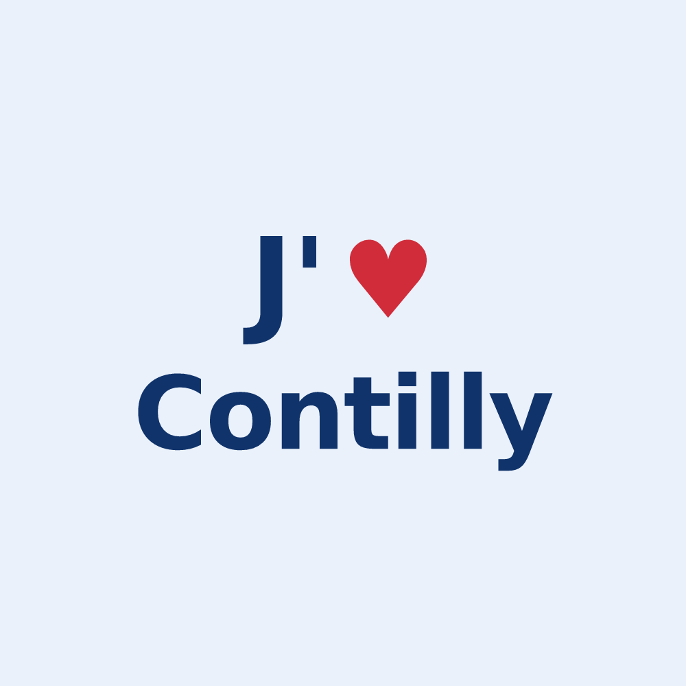 Sticker personnalisé Contilly — design J'aime Contilly