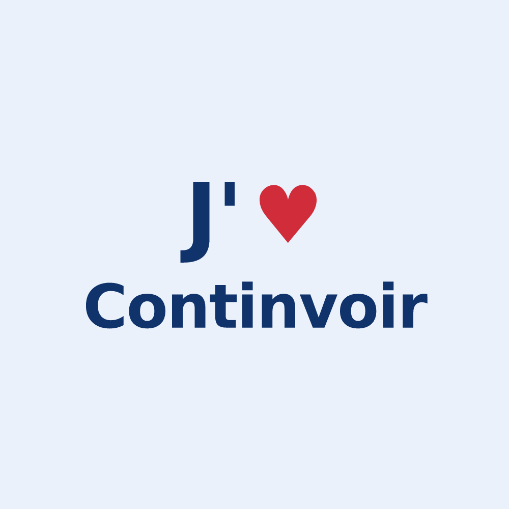 Sticker personnalisé Continvoir — design J'aime Continvoir
