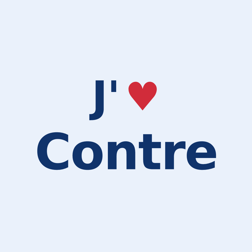 Sticker personnalisé Contre — design J'aime Contre