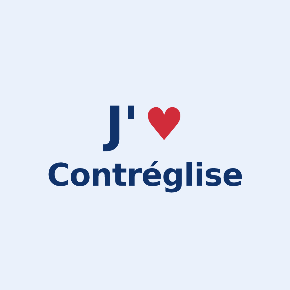 Sticker personnalisé Contréglise — design J'aime Contréglise