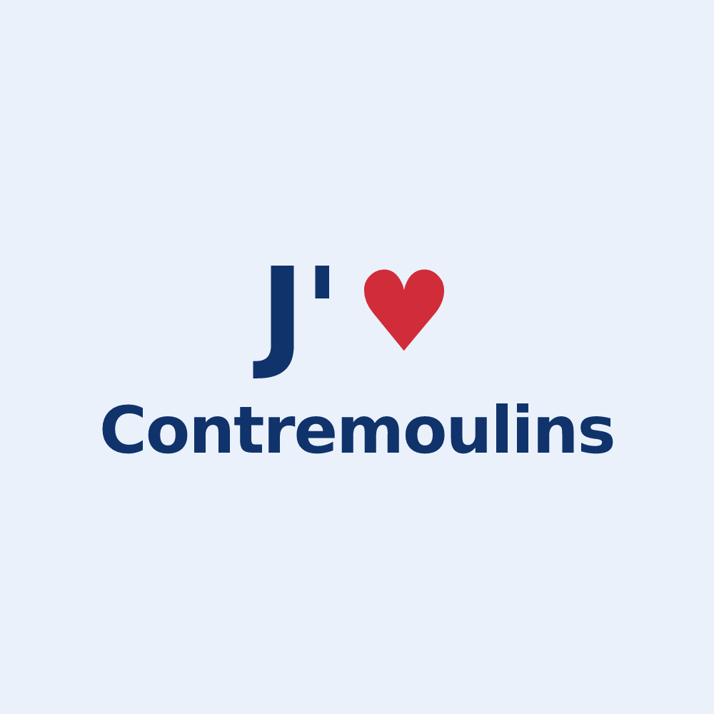 Sticker personnalisé Contremoulins — design J'aime Contremoulins
