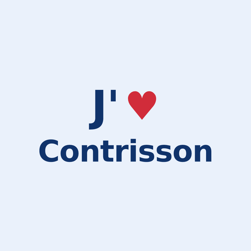 Sticker personnalisé Contrisson — design J'aime Contrisson