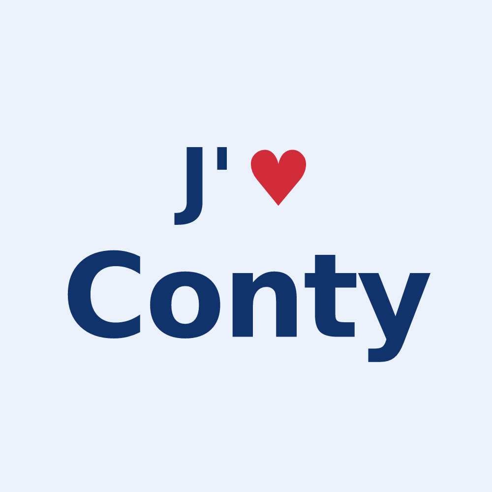 Sticker personnalisé Conty — design J'aime Conty