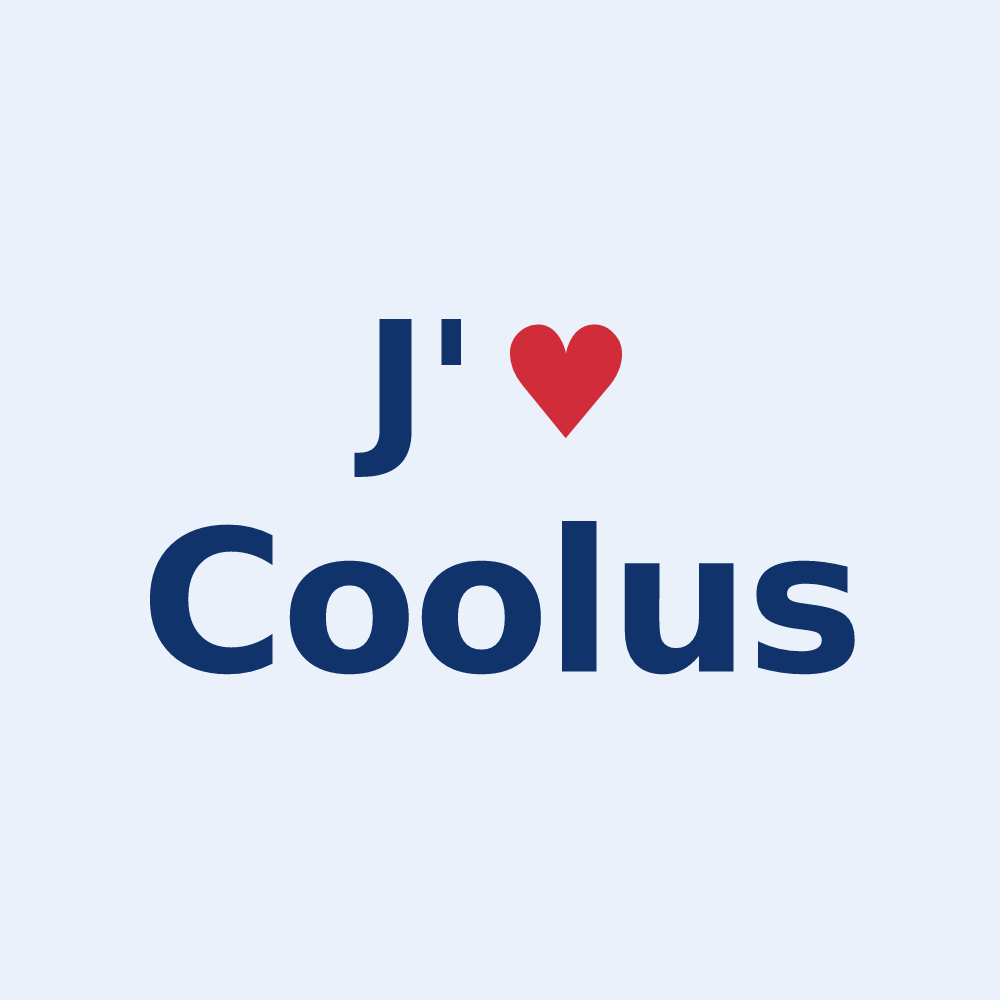 Sticker personnalisé Coolus — design J'aime Coolus