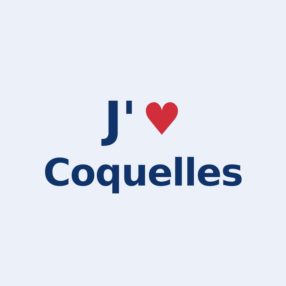 Sticker personnalisé Coquelles — design J'aime Coquelles