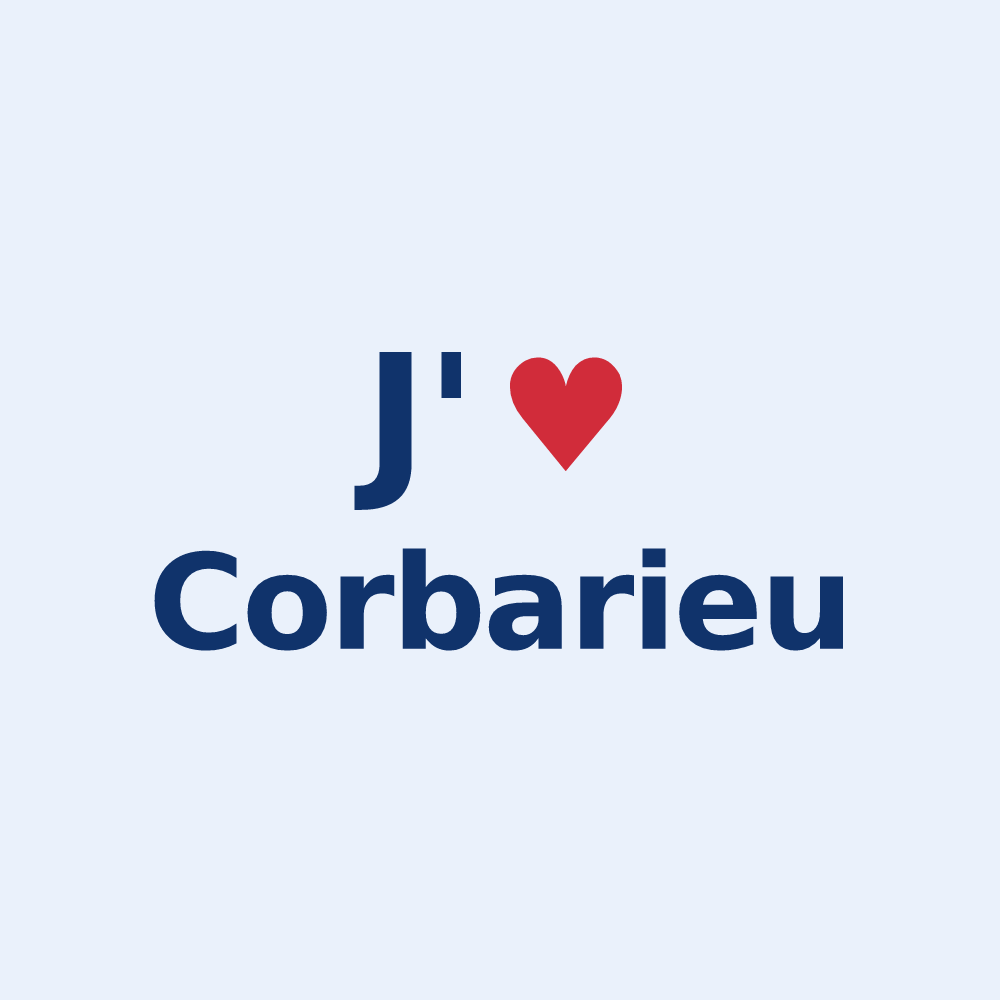 Sticker personnalisé Corbarieu — design J'aime Corbarieu