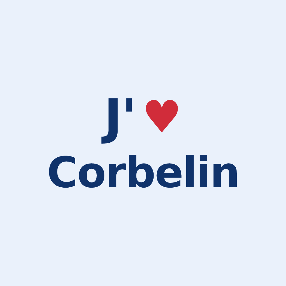 Sticker personnalisé Corbelin — design J'aime Corbelin
