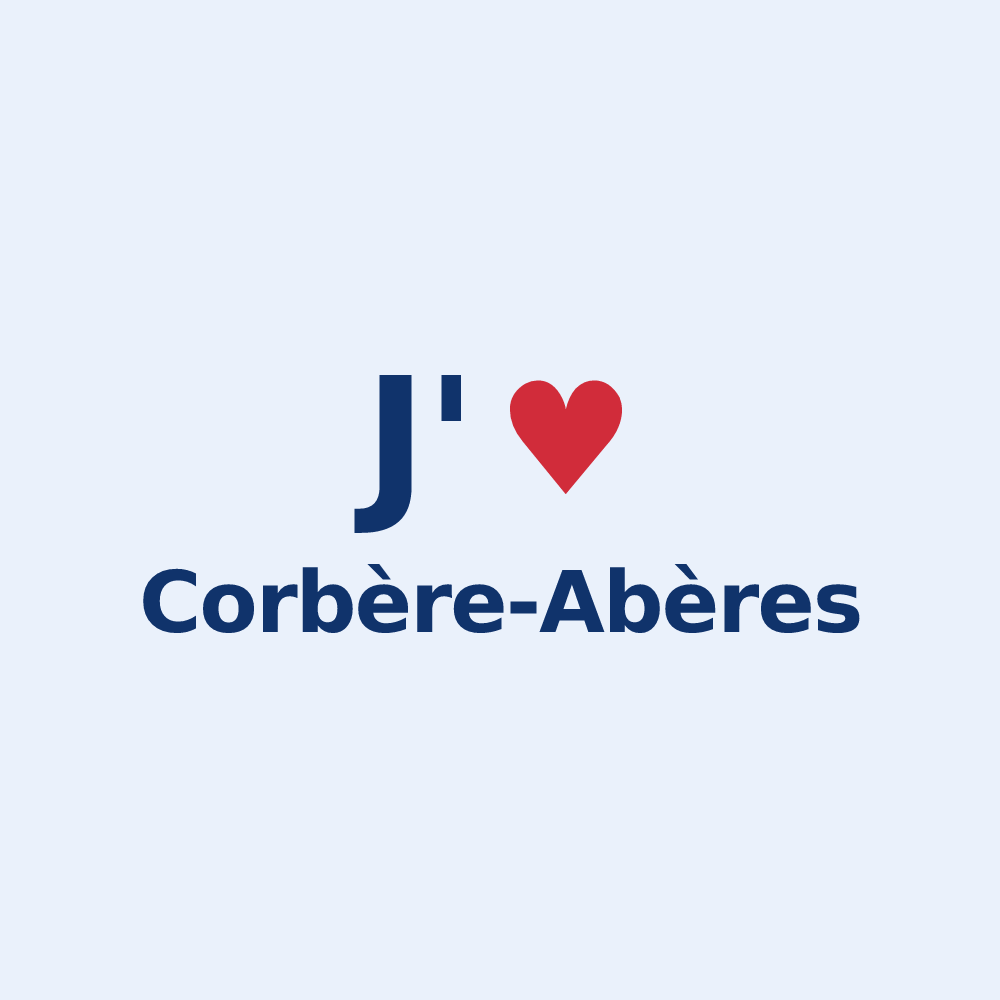 Sticker personnalisé Corbère-Abères — design J'aime Corbère-Abères