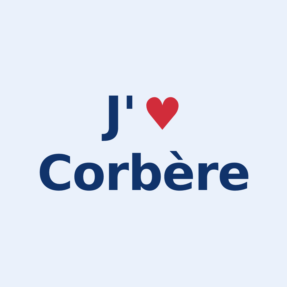 Sticker personnalisé Corbère — design J'aime Corbère