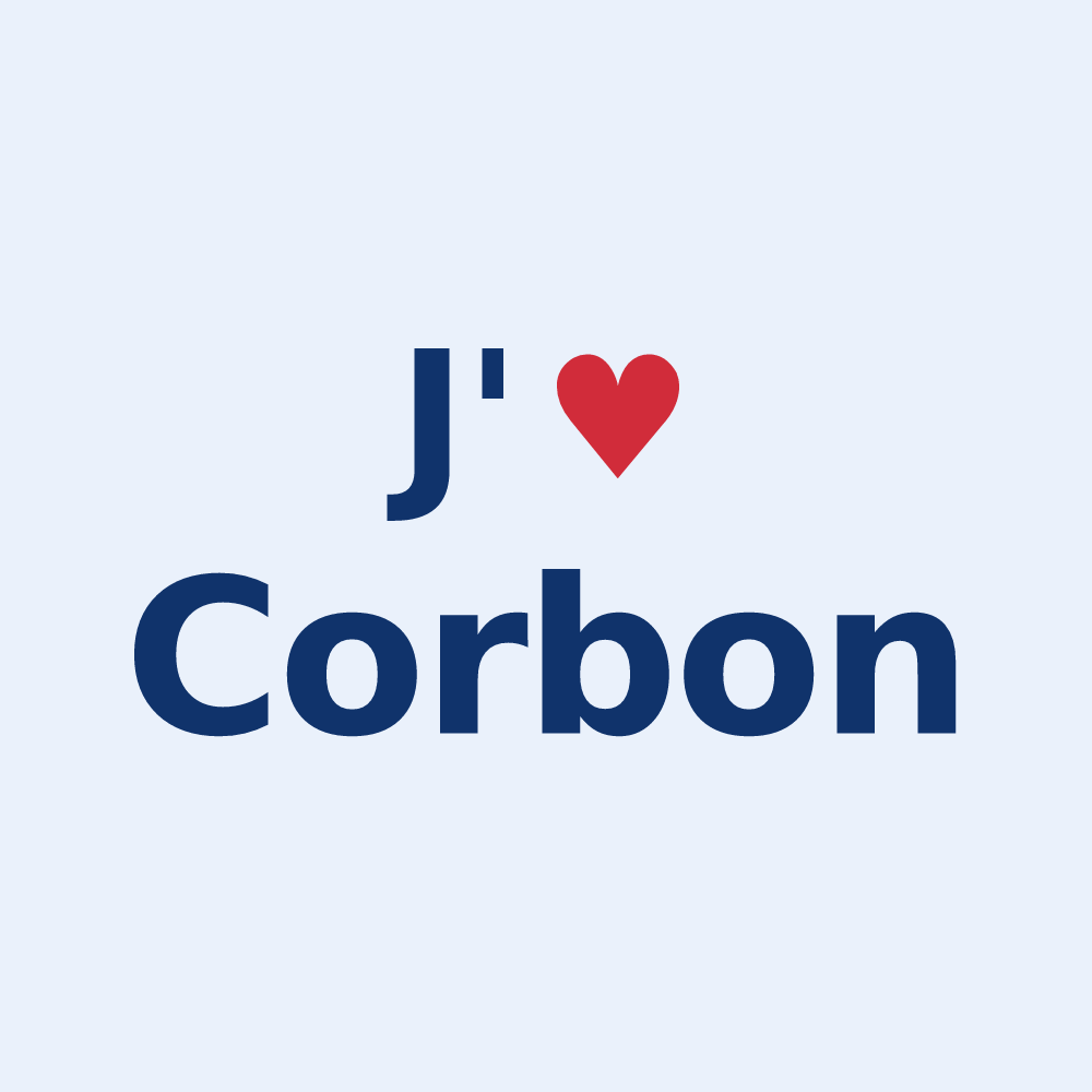 Sticker personnalisé Corbon — design J'aime Corbon