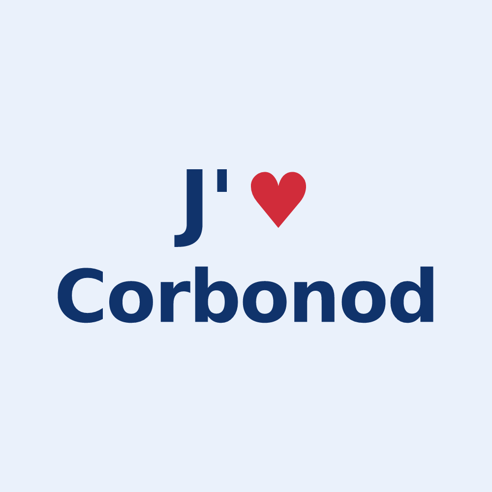 Sticker personnalisé Corbonod — design J'aime Corbonod