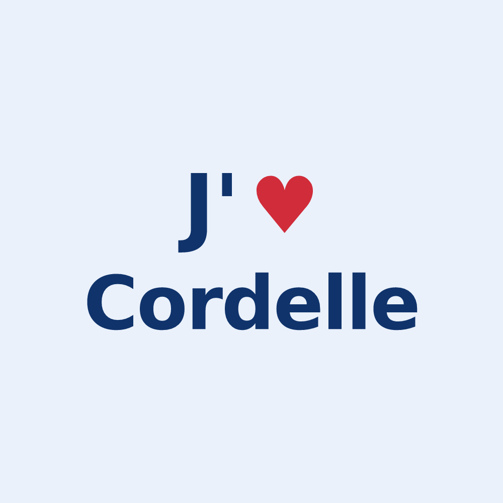 Sticker personnalisé Cordelle — design J'aime Cordelle