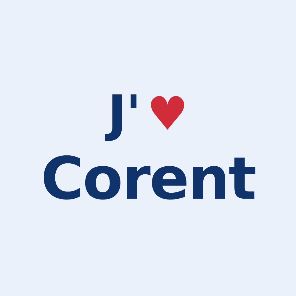 Sticker personnalisé Corent — design J'aime Corent