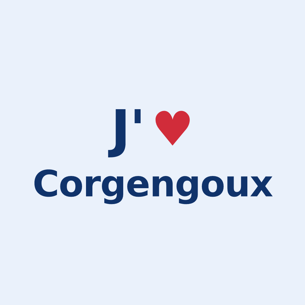 Sticker personnalisé Corgengoux — design J'aime Corgengoux
