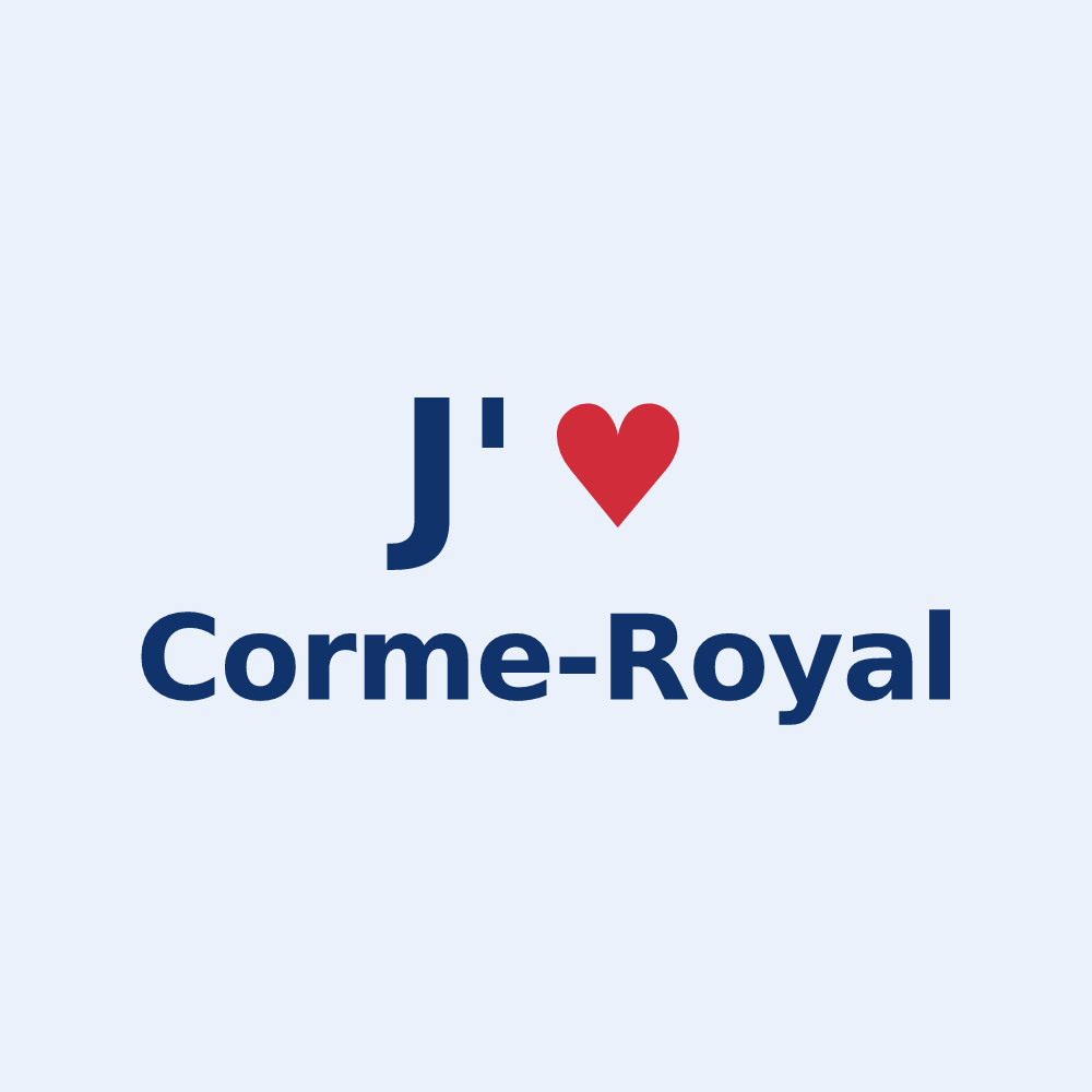 Sticker personnalisé Corme-Royal — design J'aime Corme-Royal