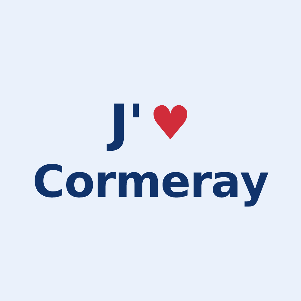 Sticker personnalisé Cormeray — design J'aime Cormeray