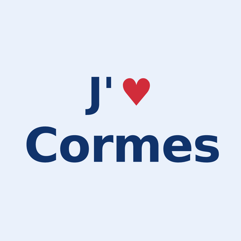 Sticker personnalisé Cormes — design J'aime Cormes
