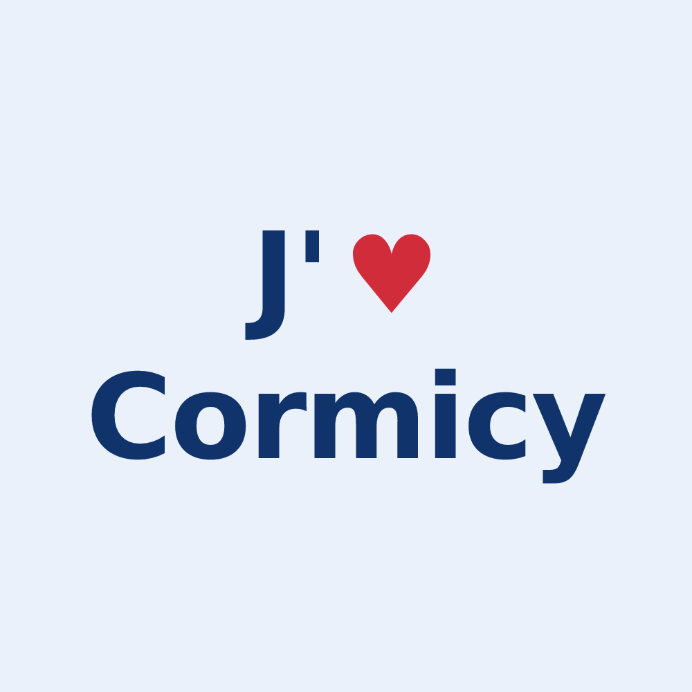 Sticker personnalisé Cormicy — design J'aime Cormicy