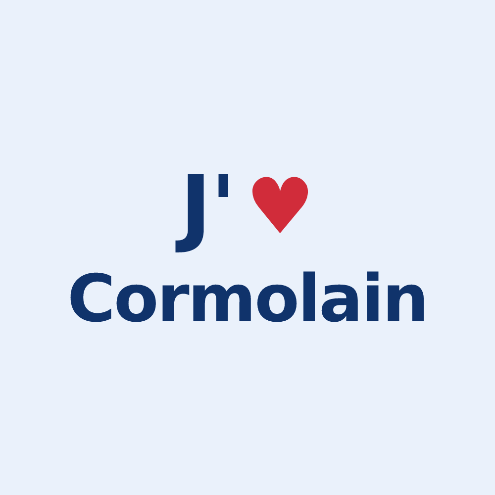 Sticker personnalisé Cormolain — design J'aime Cormolain
